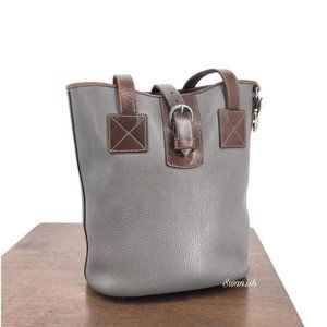 VTG Dooney & Bourke Gray North South Shoulder Tote